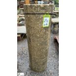 A round Yorkshire stone Column/Statue Plinth, approx. 35in x 12in