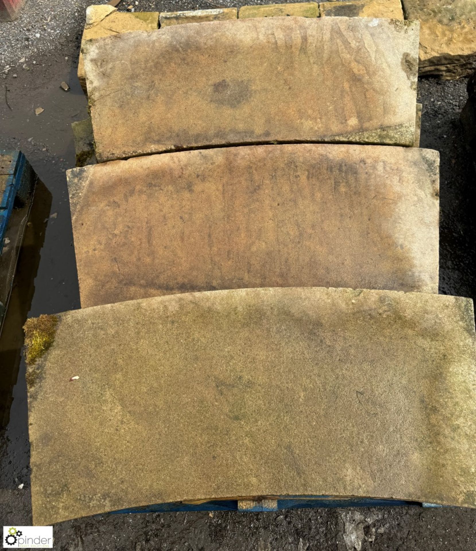A hand carved reclaimed Yorkshire stone Pond Surround, removed from Northgate House, Honley, - Image 11 of 16