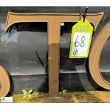 A Victorian cast iron Letter “T”, approx. 12in, circa 1900s