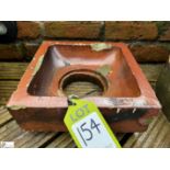 A Victorian salt glazed terracotta Drain Gully, approx. 12in x 12in