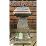 A Yorkshire stone 4-tier Sundial Plinth, with bronze sundial plate dated 1661, inscription “Only