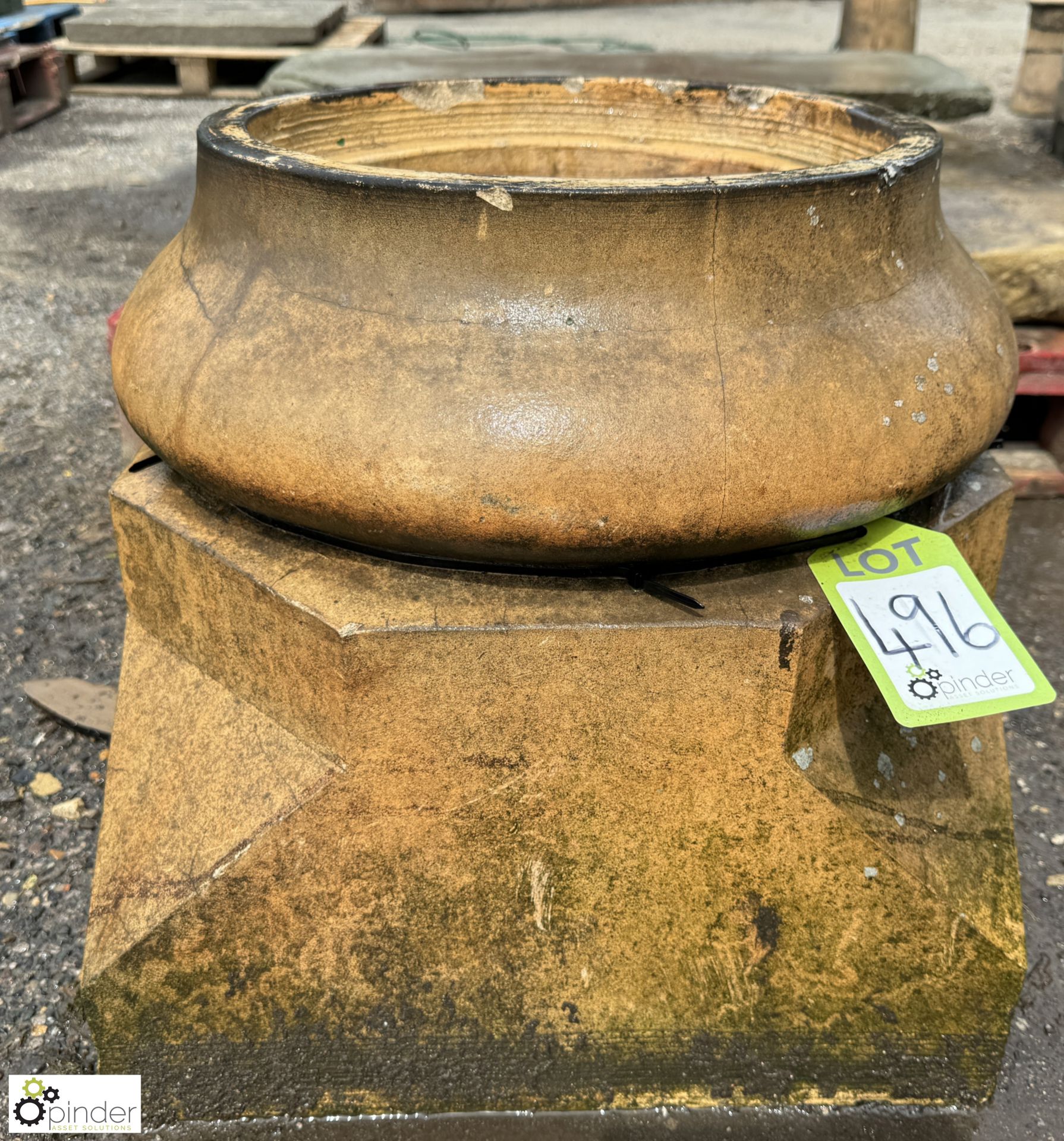 A buff terracotta Chimney Pot, approx. 18in x 18in x 18in, circa 1880s - Image 4 of 5