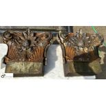 2 cast iron decorative Capital Tops, with matching side pieces, originally from the Paramount and