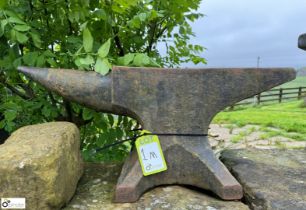 A Georgian cast iron single horned Anvil, approx.