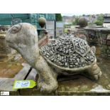 A reconstituted stone stylised Tortoise, approx. 14in x 24in