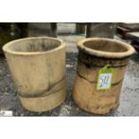 A Victorian buff terracotta Chimney Pot, plus exte