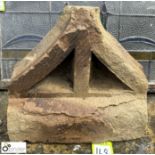 A Yorkshire stone Gothic decorative Wall Feature, approx. 17in x 17in