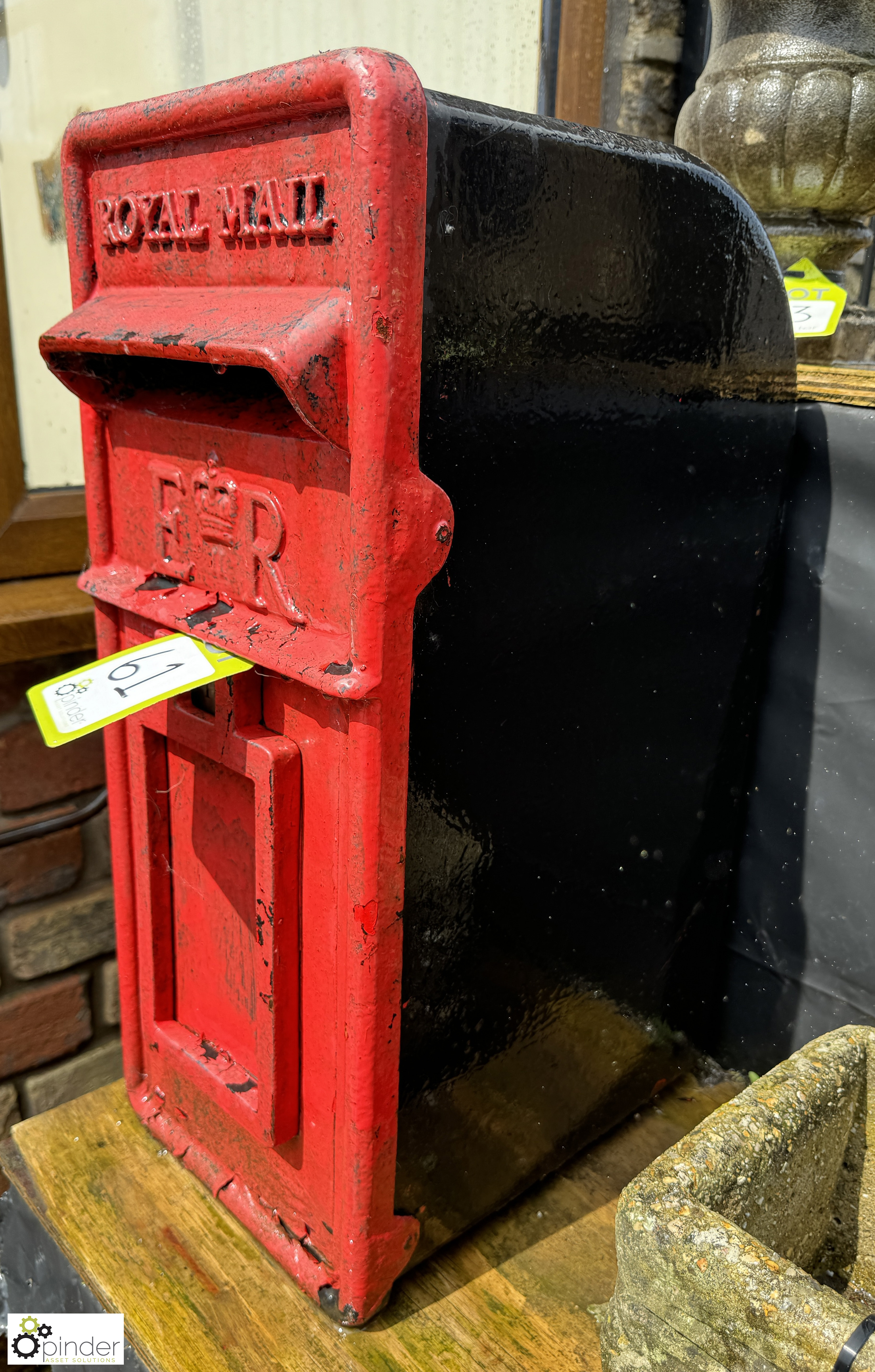 An Elizabeth II Royal Mail cast iron Postbox, maker’s mark “Machan Scotland”, approx. 24in x 10in ( - Image 3 of 4