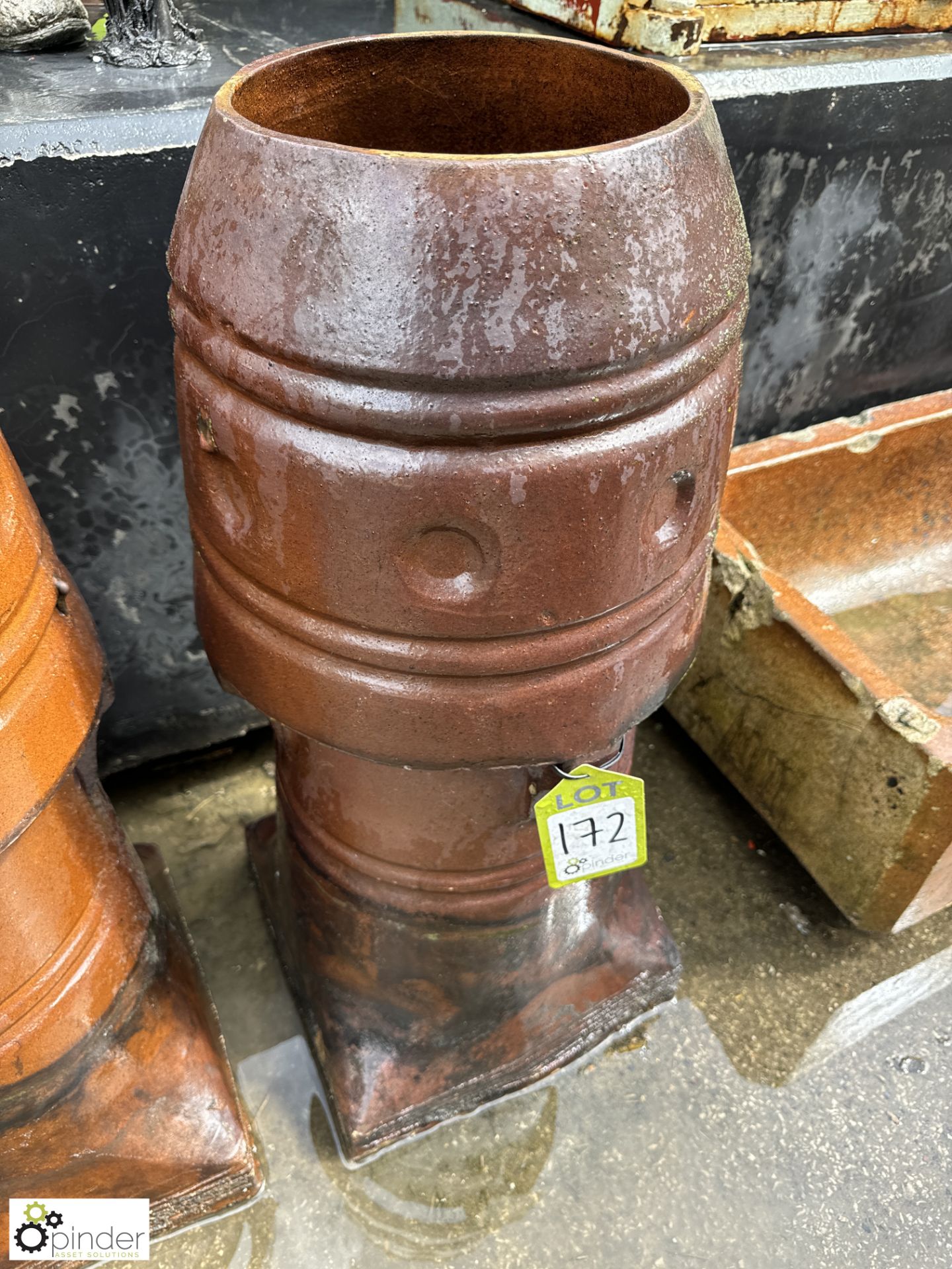 A pair Victorian salt glazed terracotta Chimney Pots, approx. 30in (affectionately known as pawns - Image 5 of 7