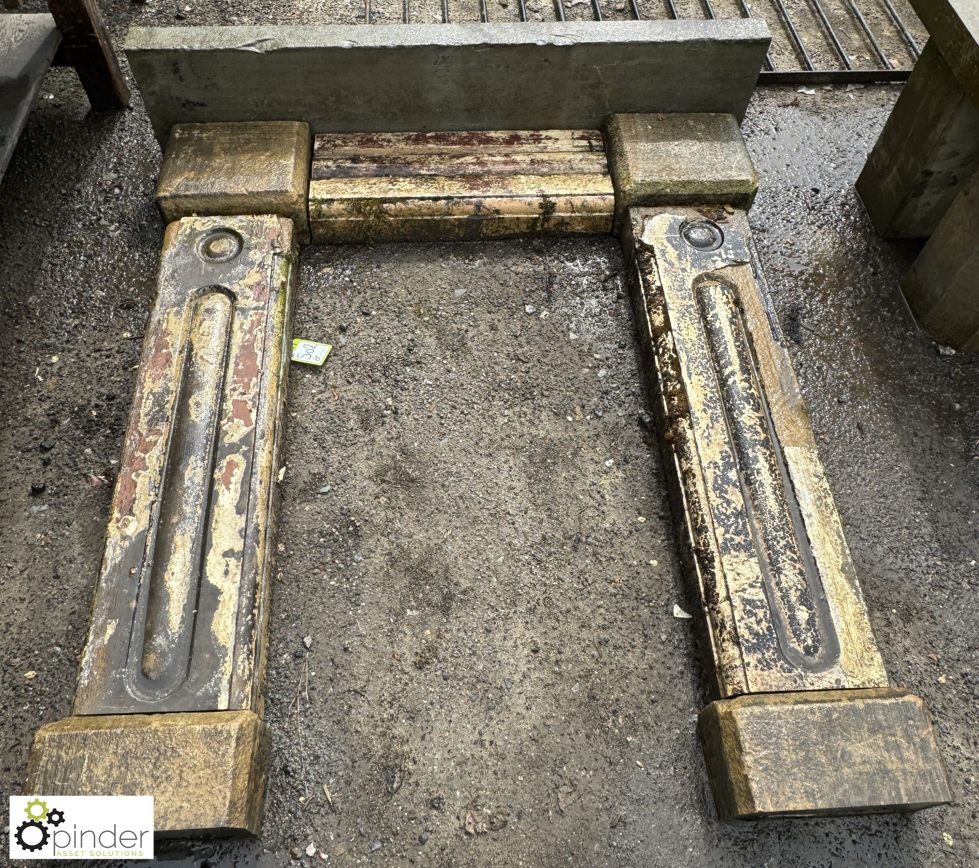 A Yorkshire stone Fireplace, with fielded panels a - Image 2 of 9