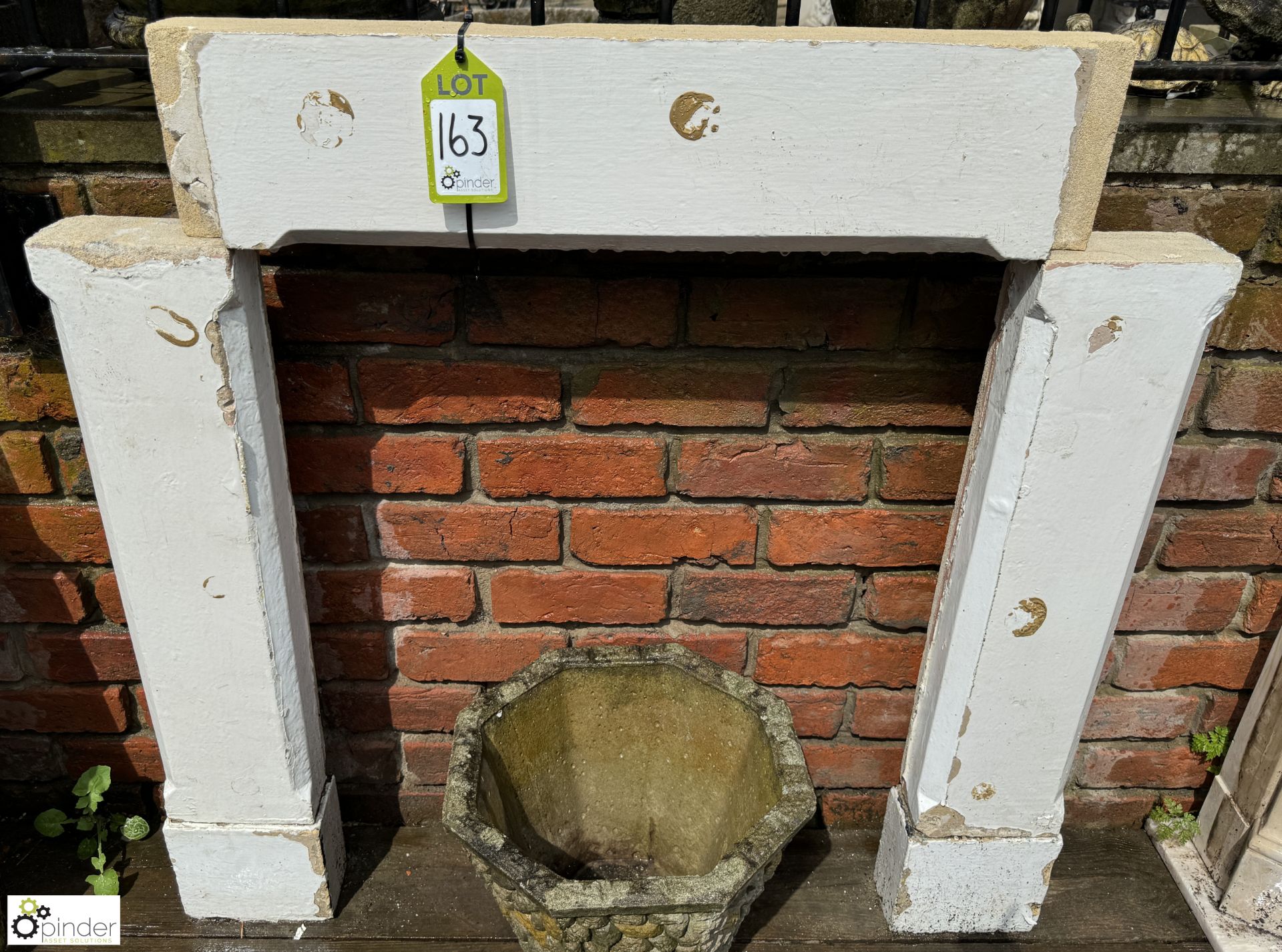 A Portland stone cottage inglenook Fireplace, opening approx. 36in x 28in, circa early 1900s - Image 3 of 4