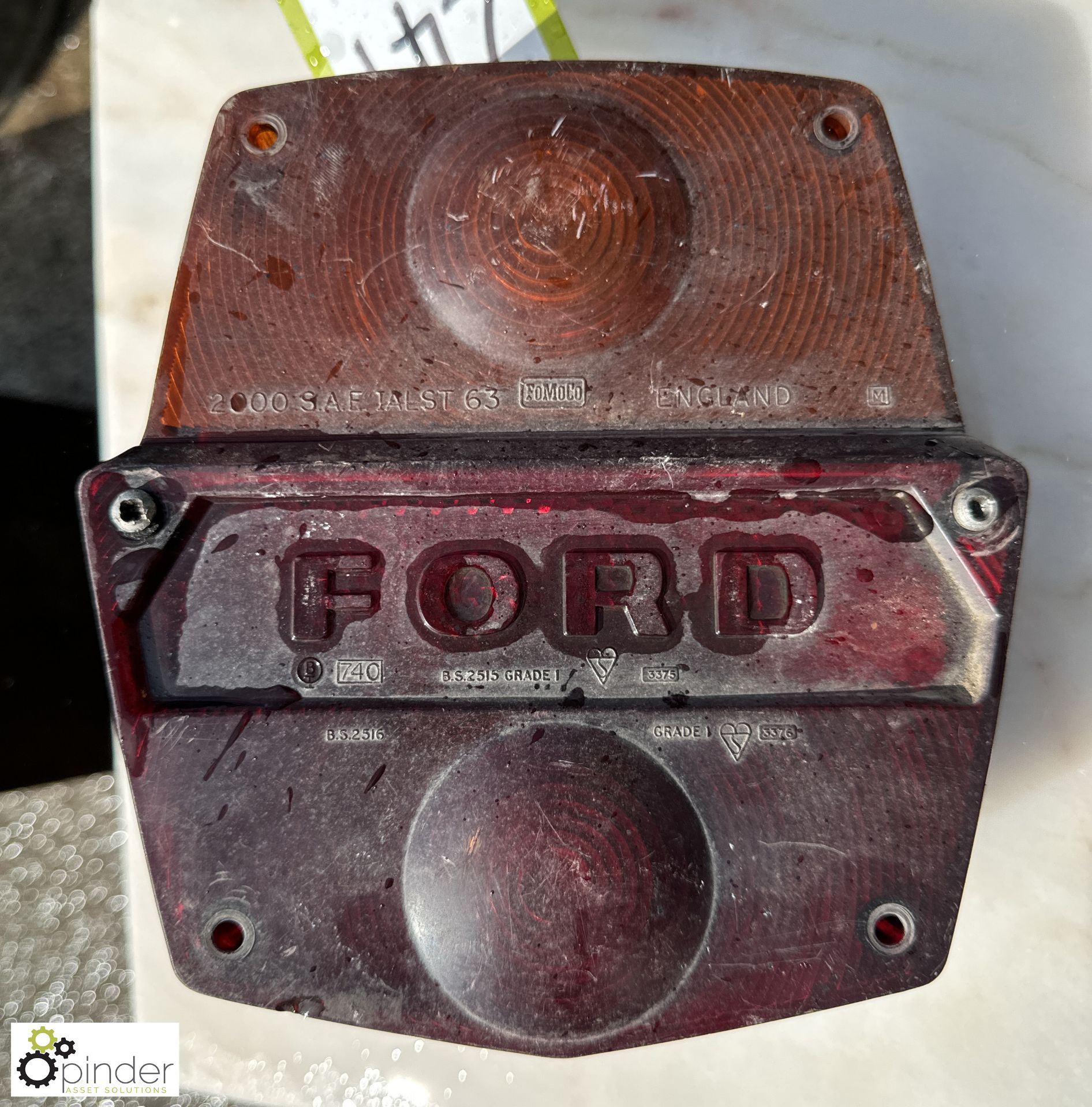 A vintage Ford Rear Light Cluster, once fitted on a Ford D series wagon, circa 1960 to 1970s