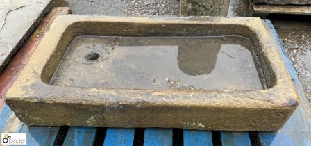 A Victorian Yorkshire stone Cottage Sink, with 1 b