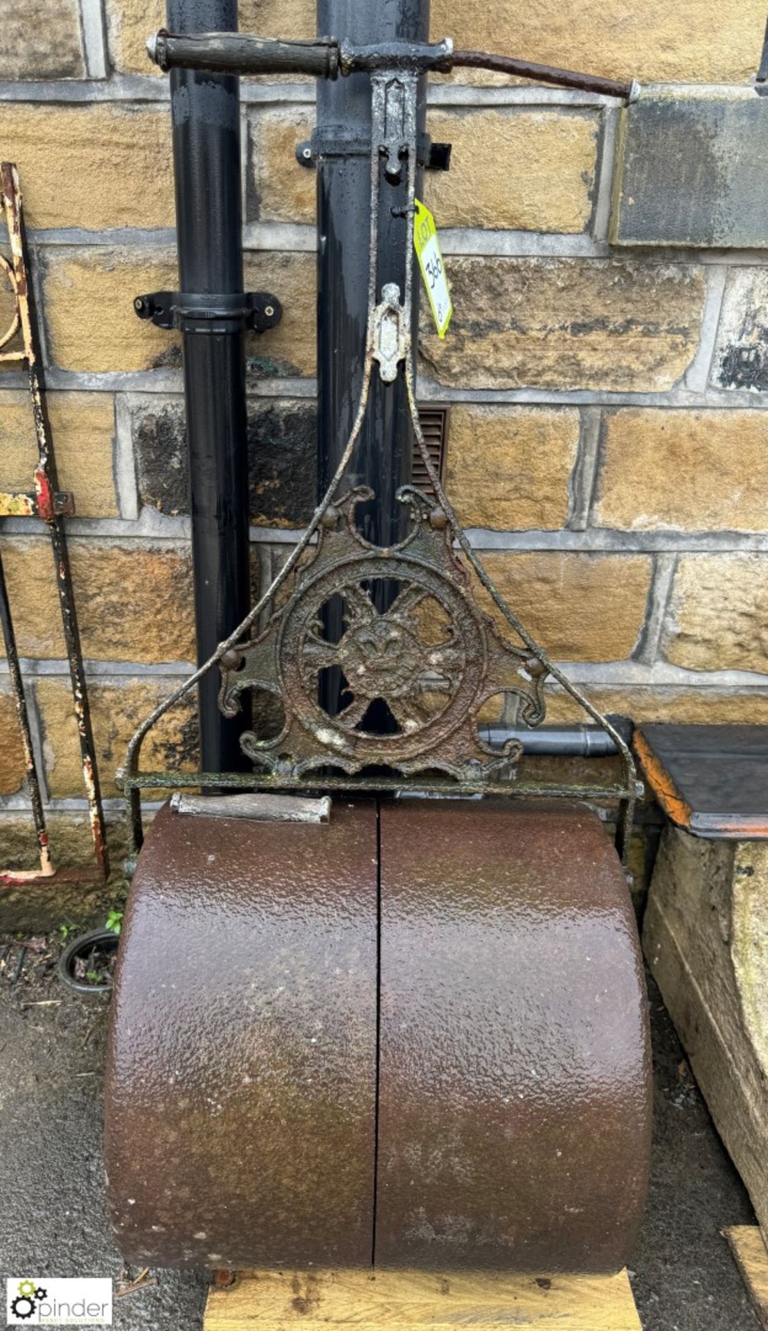 A Victorian cast iron Garden Roller, maker’s mark “Crown Leeds”, approx. 48in x 20in - Image 2 of 6