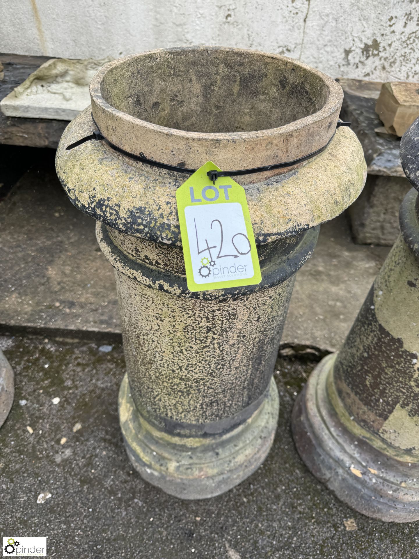 A pair Georgian terracotta round Chimney Pots, approx. 33in x 16in diameter - Image 2 of 5