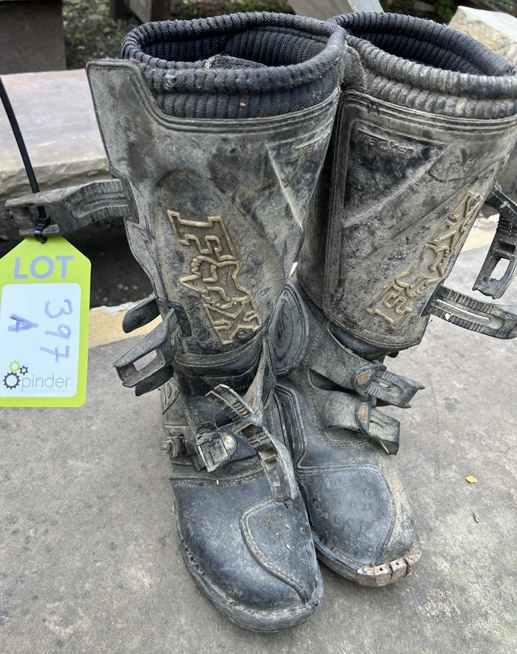 A pair Moto X Fox vintage Motocross Boots and pair - Image 2 of 14