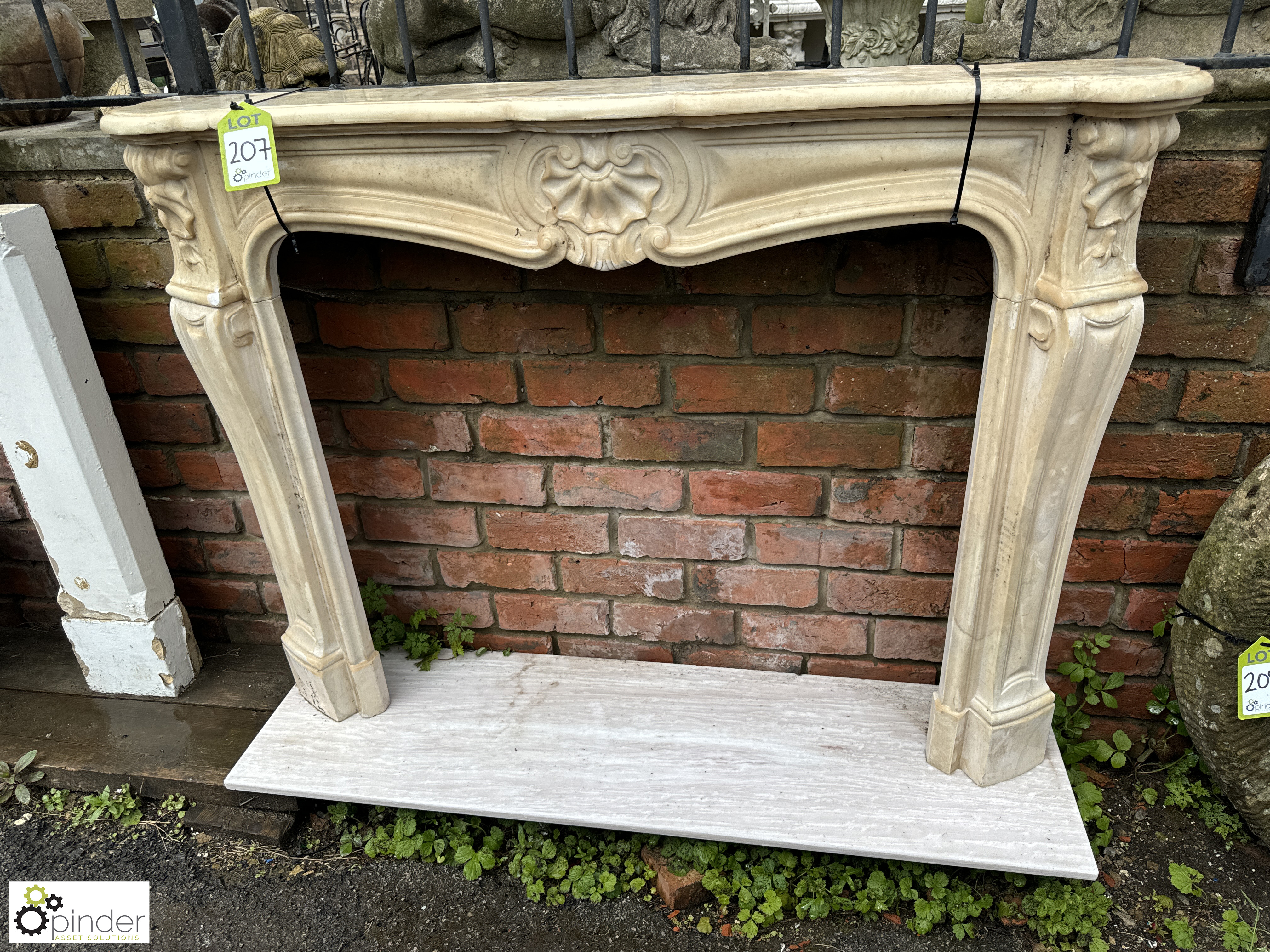 A modern cast French Louis XVI style Fireplace, approx. 41in x 53in, opening approx. 33in x 38in - Image 2 of 9