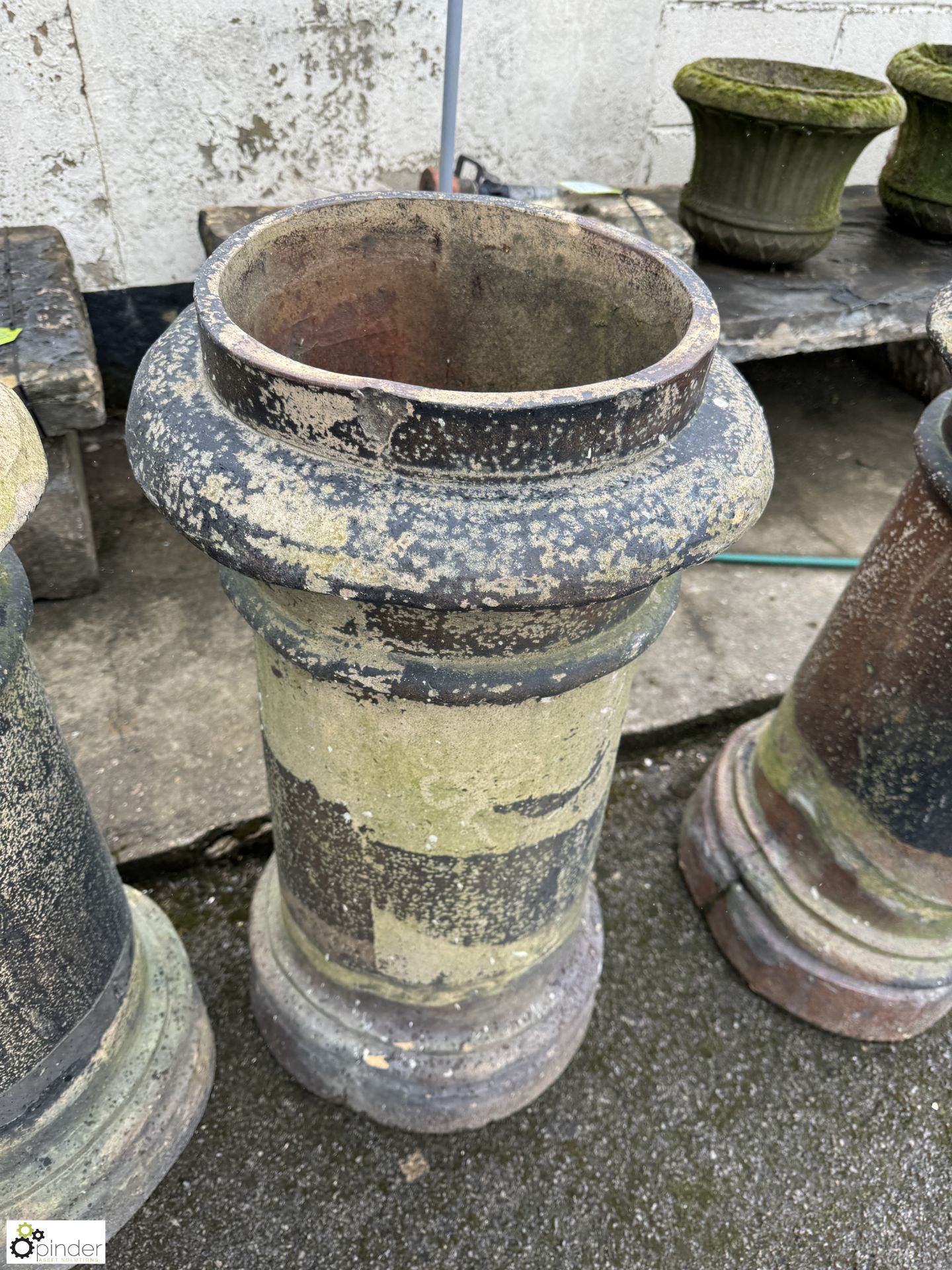 A pair Georgian terracotta round Chimney Pots, approx. 33in x 16in diameter - Image 3 of 5