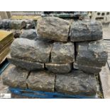 A pallet approx. 9 linear metres of reclaimed Victorian Yorkshire stone Hogback Wall Tops, approx.