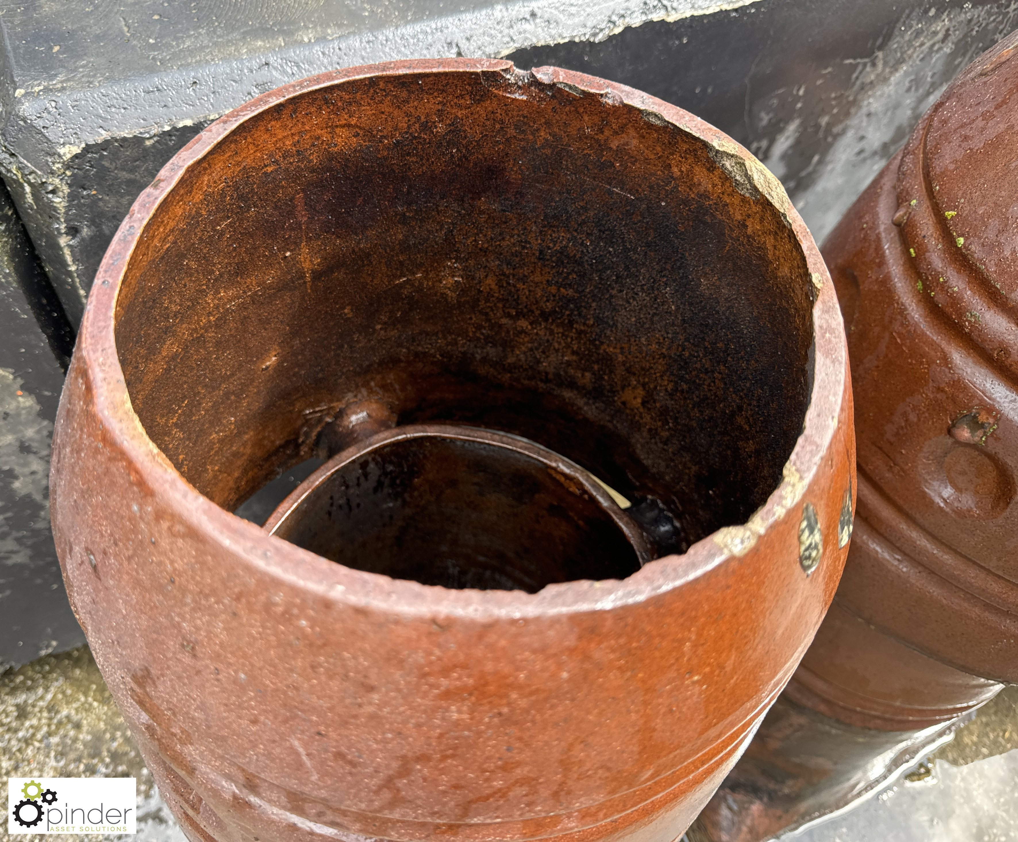 A pair Victorian salt glazed terracotta Chimney Pots, approx. 30in (affectionately known as pawns - Image 4 of 7