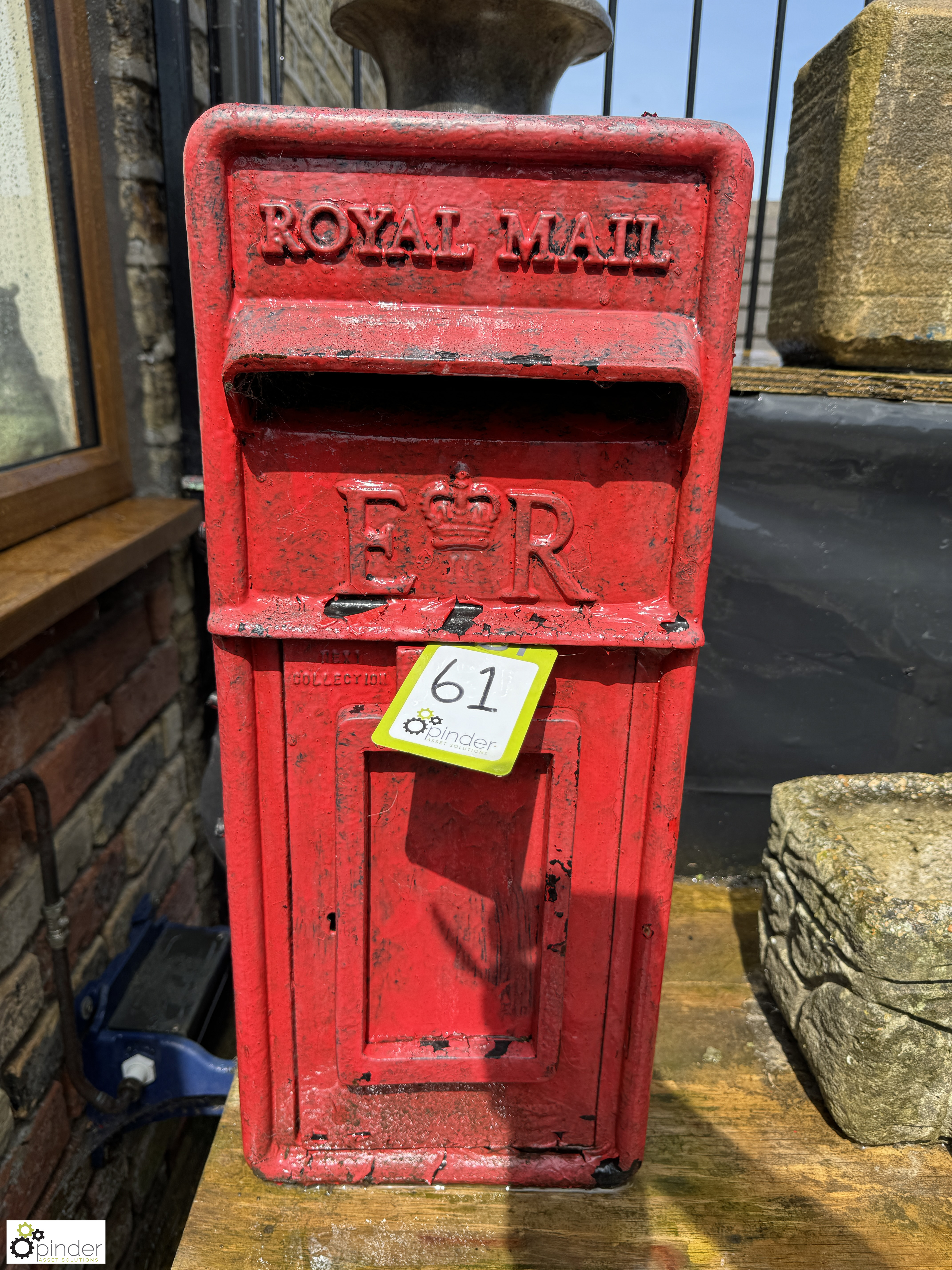 An Elizabeth II Royal Mail cast iron Postbox, maker’s mark “Machan Scotland”, approx. 24in x 10in ( - Image 2 of 4