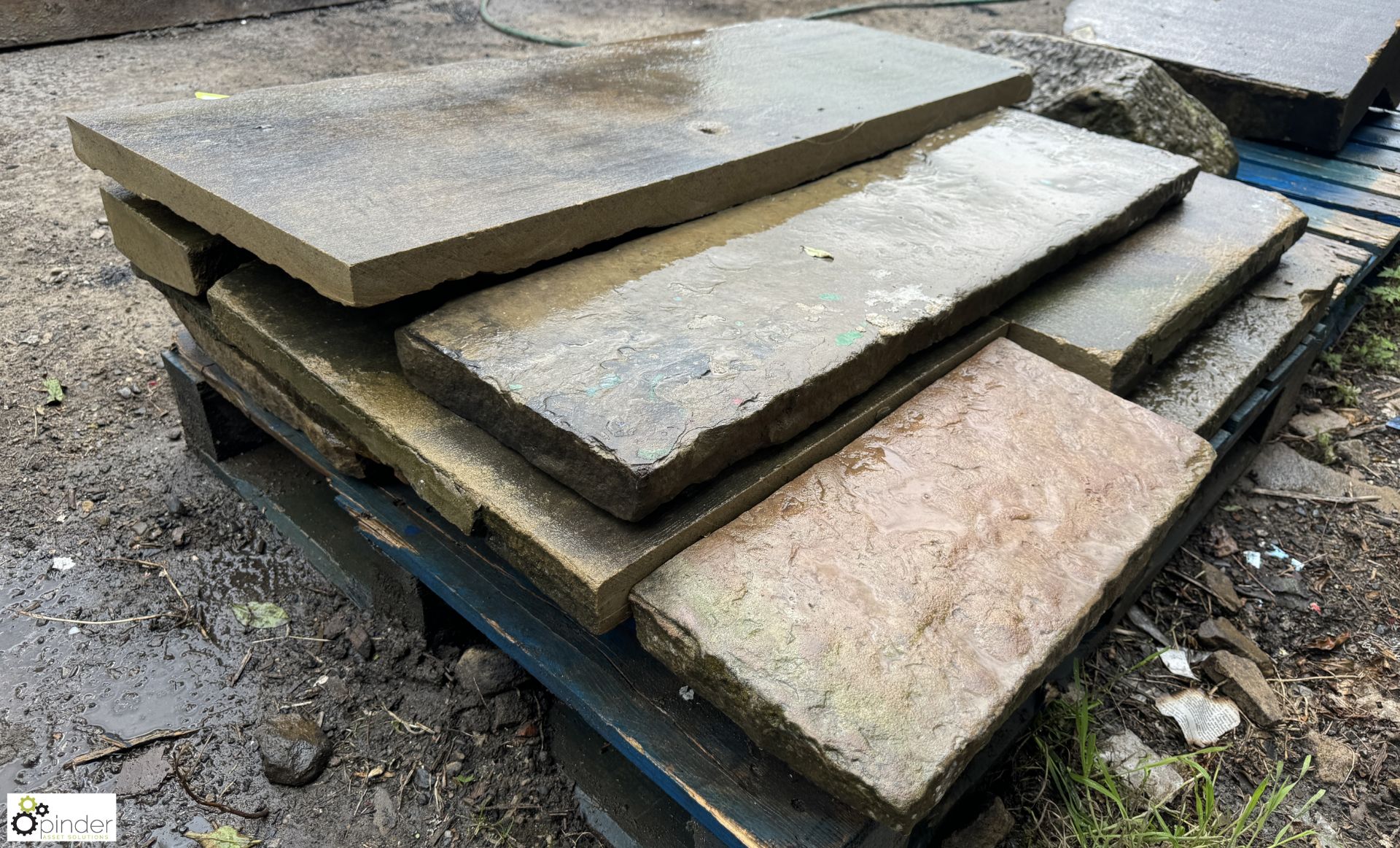 A pallet reclaimed Yorkshire stone Paving, approx. - Image 4 of 5
