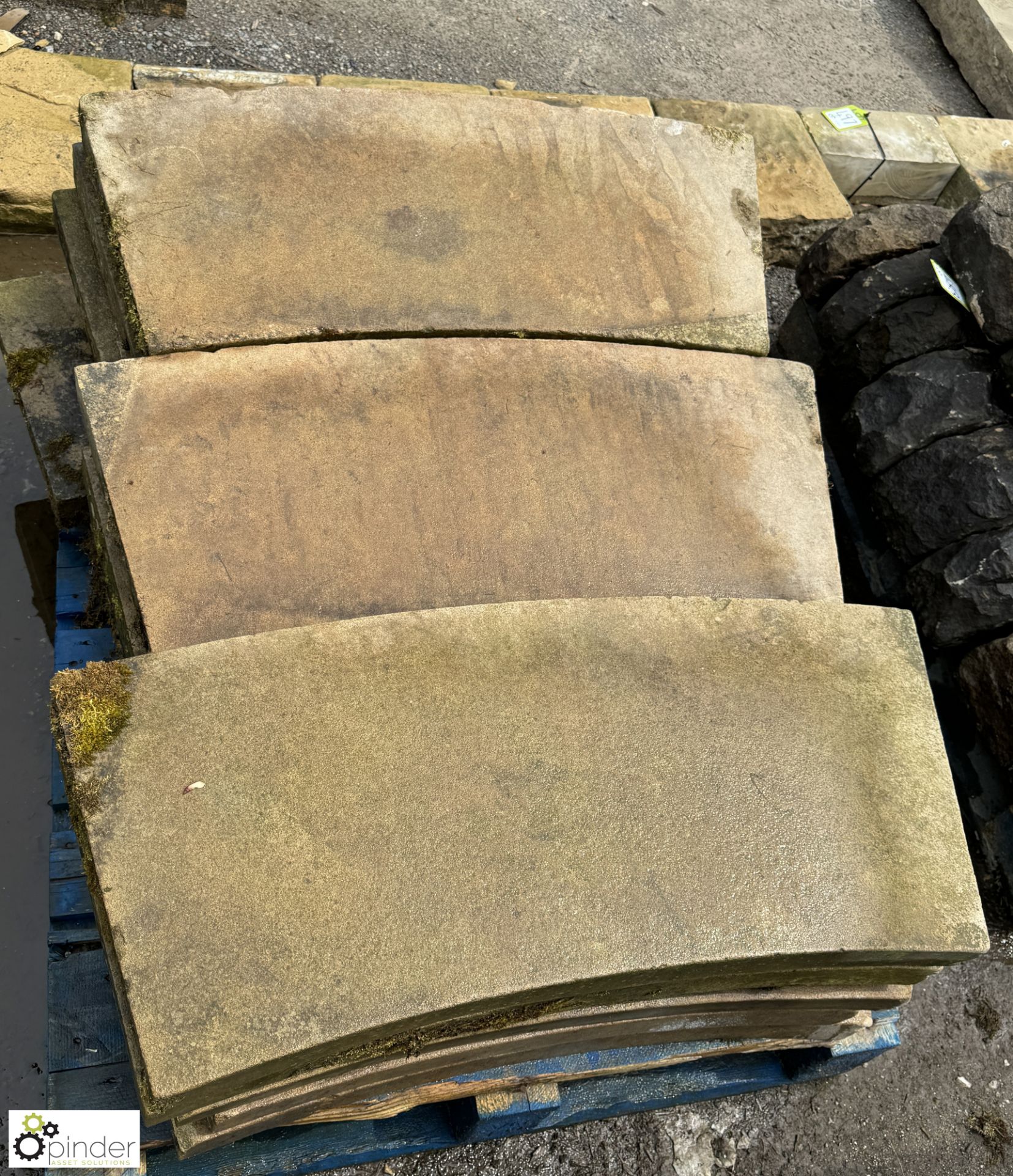 A hand carved reclaimed Yorkshire stone Pond Surround, removed from Northgate House, Honley, - Image 14 of 16