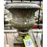 A Victorian statuary white marble Garden Urn, approx. 12in x 10in