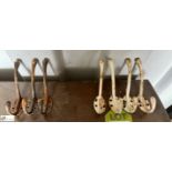 A set 7 Victorian cast iron Coat Hooks, removed fr