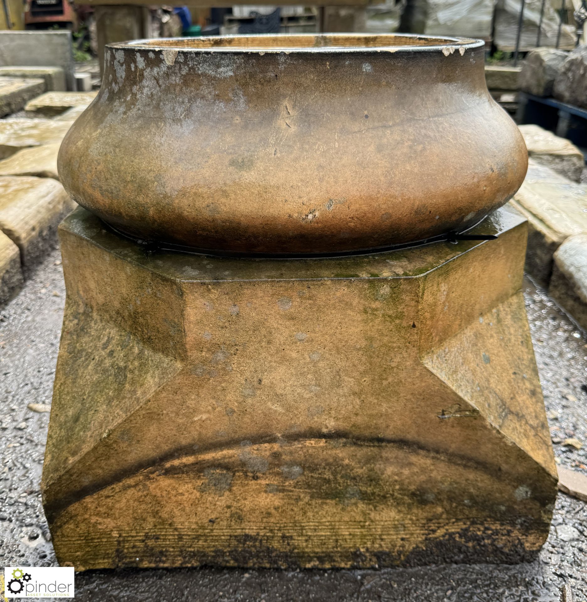 A buff terracotta Chimney Pot, approx. 18in x 18in x 18in, circa 1880s - Image 2 of 5