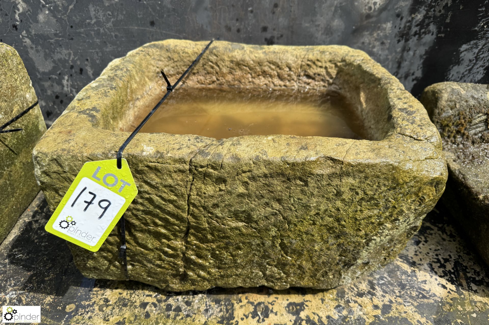 An original Georgian stone Feed Trough, approx. 11in x 15in x 20in, circa early 1800s