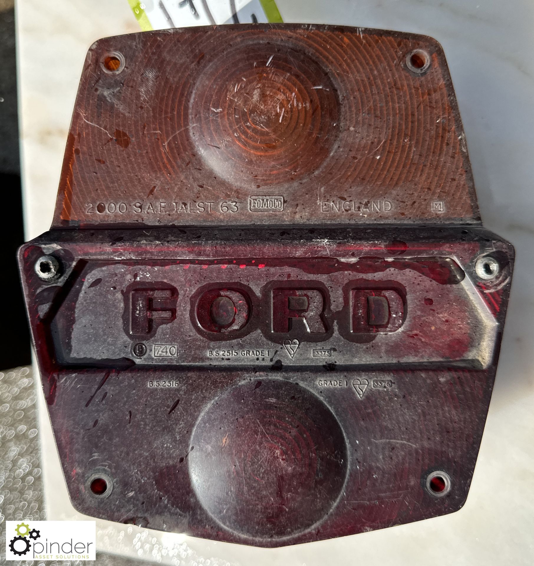 A vintage Ford Rear Light Cluster, once fitted on a Ford D series wagon, circa 1960 to 1970s - Image 2 of 3