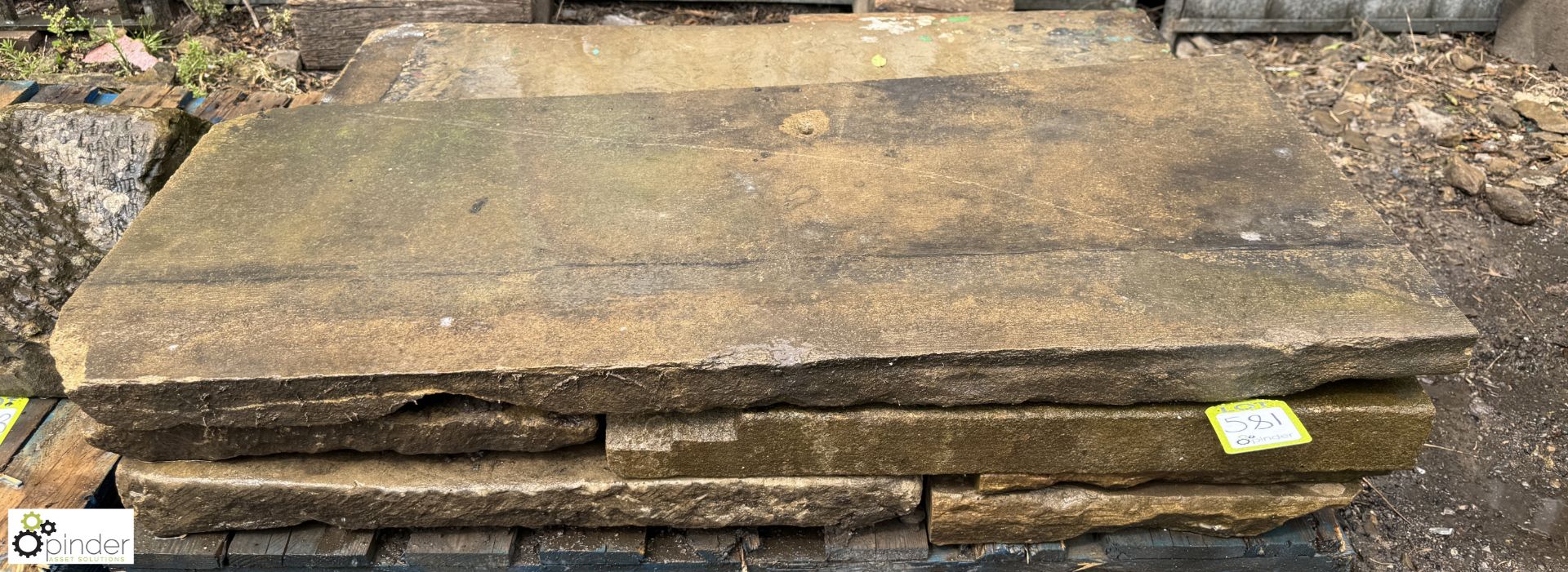 A pallet reclaimed Yorkshire stone Paving, approx.