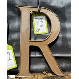 A Victorian cast iron Letter “R”, approx. 12in, circa 1900s