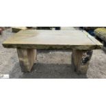 A Yorkshire stone Garden Table, approx. 18in x 22in x 38in