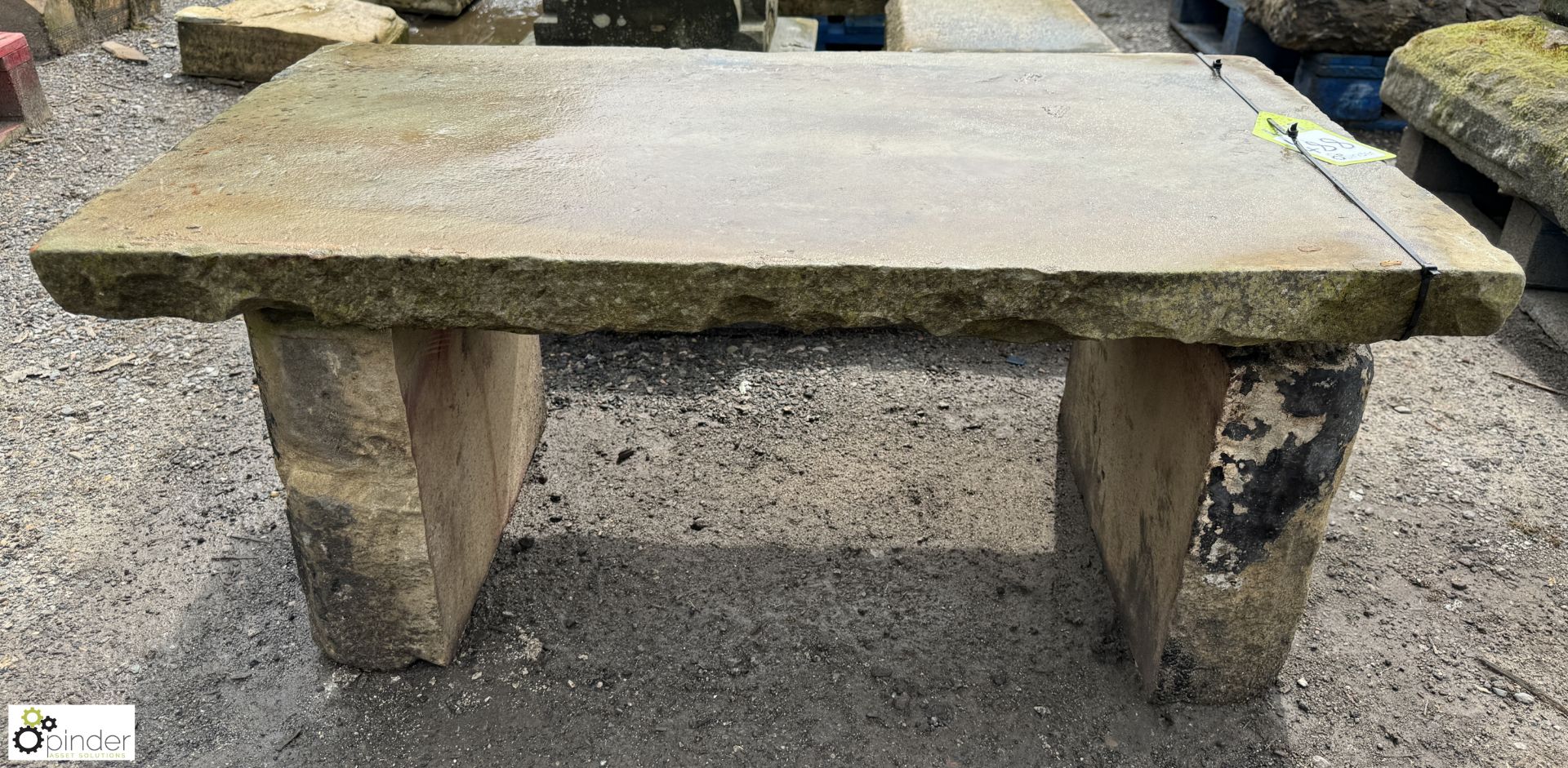 A Yorkshire stone Garden Table, approx. 18in x 22in x 38in