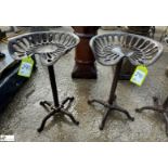 A pair cast iron Bar Stools, approx. 27in, circa mid to late 1900s