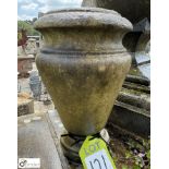 An Edwardian statuary white marble Garden Urn, with ribbed decoration, approx. 12in x 7in diameter