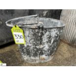 A vintage galvanised Mop Bucket, approx. 12in x 14in diameter