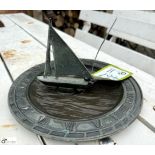 A vintage bronze Birdbath/Sundial, with decorative