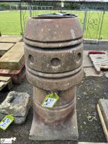 A Victorian salt glazed terracotta Chimney Pot, ap