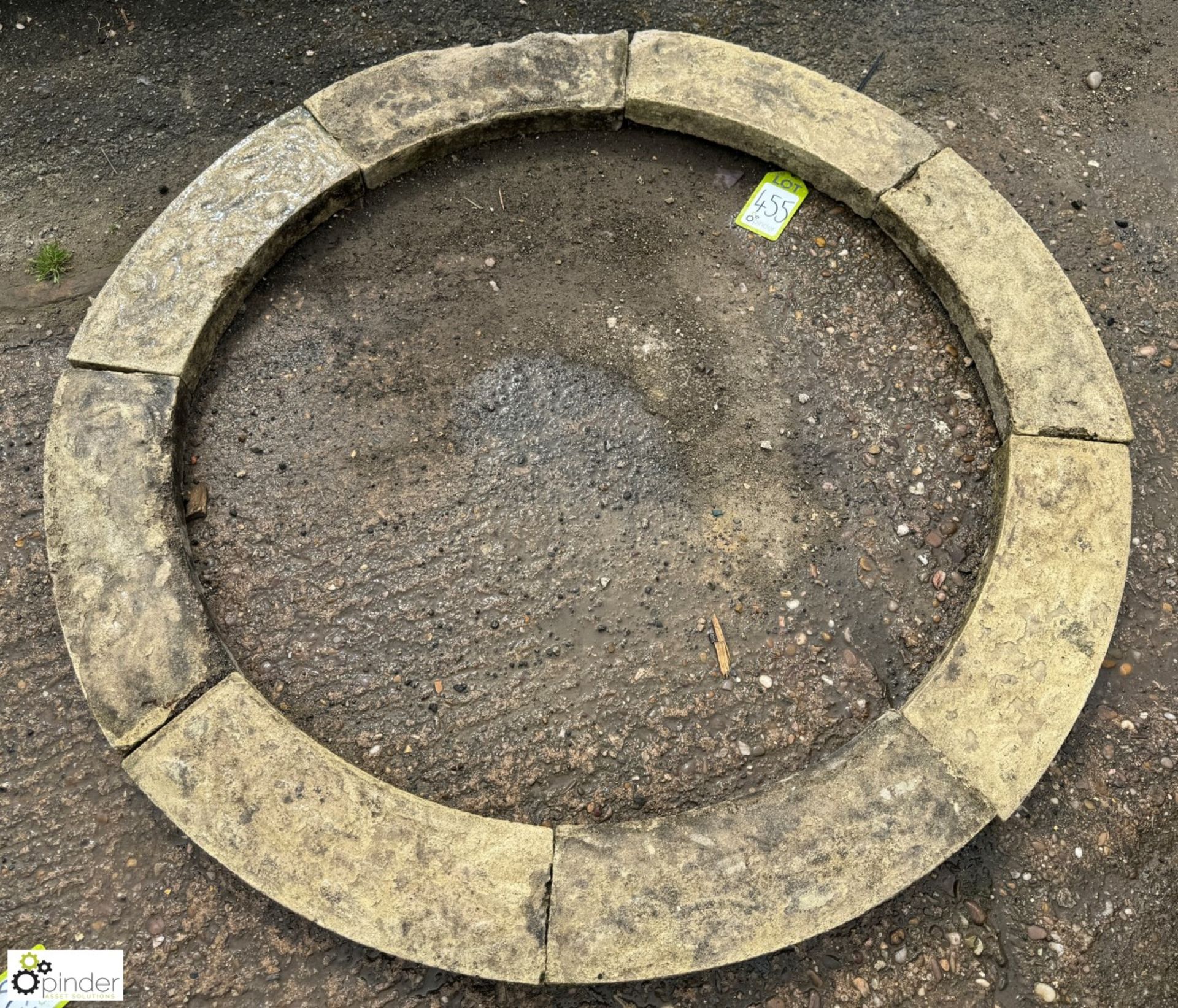 A reconstituted stone Pond Surround, approx. 48in diameter