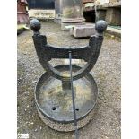 A Victorian cast iron Boot Scraper, mounted on ova