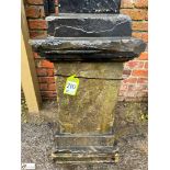 A Yorkshire stone 5-tier Statue Plinth, approx. 38in x 20in x 20in