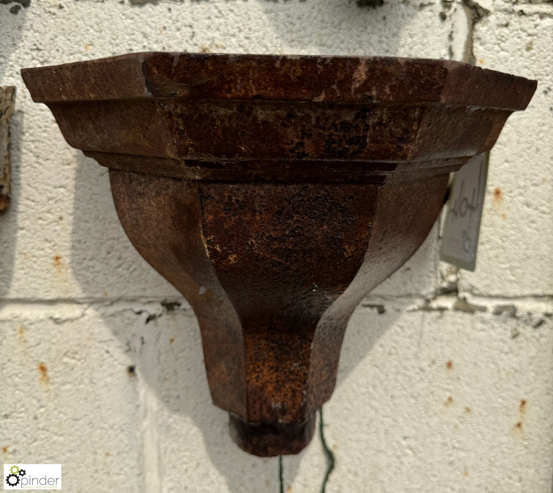 A Victorian cast iron Rain Hopper, approx. 9in x 11in