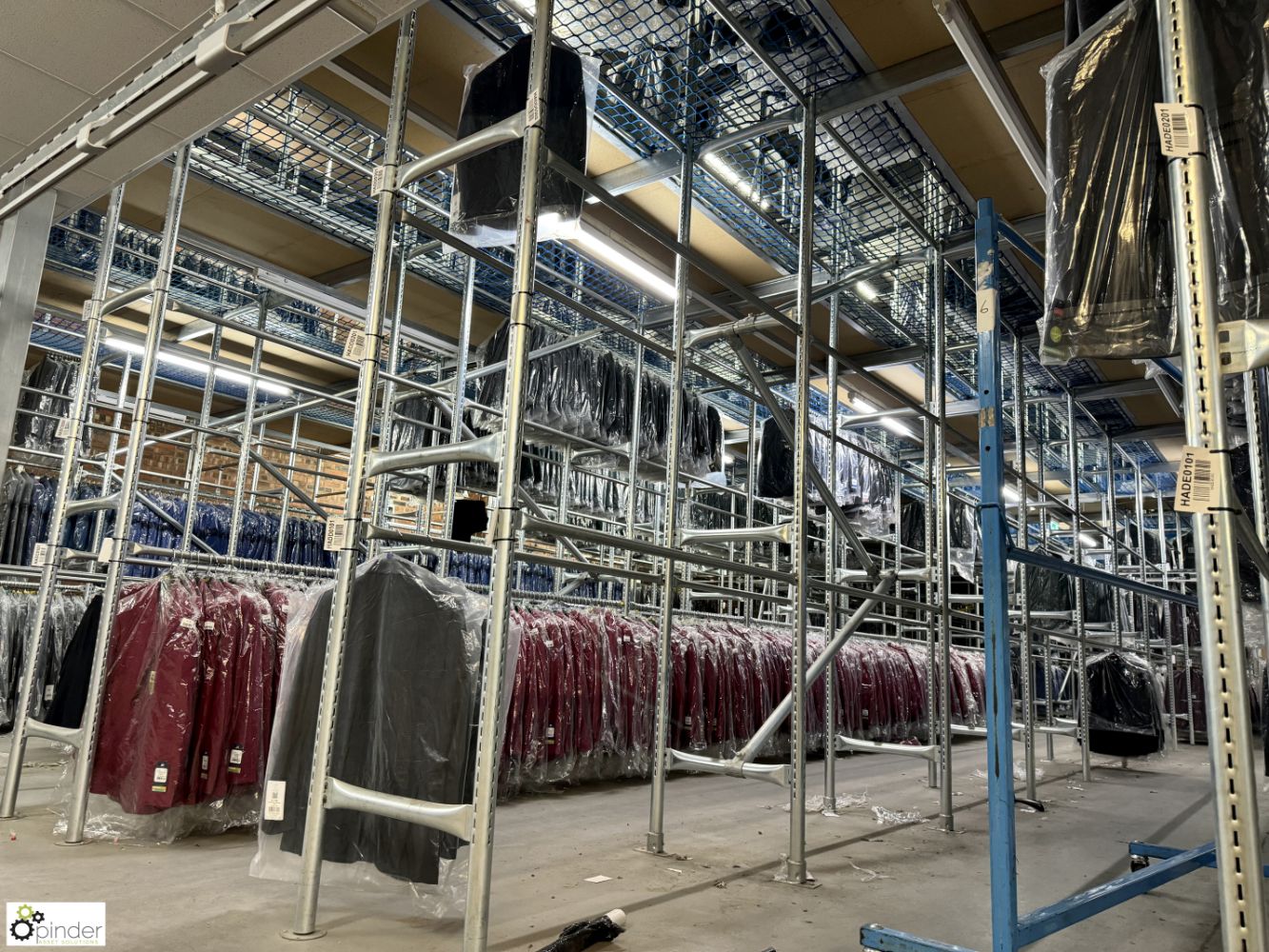 Garment Hanging and Storage Systems, Pallet Racking and Conveyor Loader, sale due to HS2 Compulsory Purchase