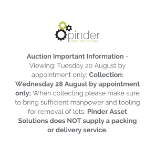 Auction Important Information - Viewing: Tuesday 20 August by appointment only; Collection: