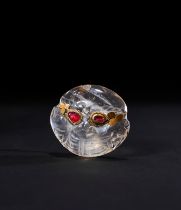 A GEM SET ROCK CRYSTAL ATTACHMENT, MUGHAL INDIA, 18TH CENTURY