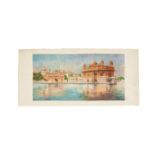 S.G. THAKAR SINGH "THE GOLDEN TEMPLE OF AMRITSAR" SIGNED & DATED 1954 LOWER RIGHT, WATERCOLOUR ON A