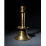 AN OTTOMAN BRASS CANDLESTICK, 16TH CENTURY, TURKEY